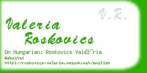 valeria roskovics business card